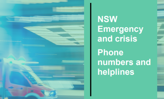 NSW Emergency and crisis Phone numbers and helplines