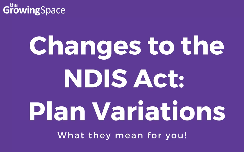 Changes to the NDIS Act: Plan Variation